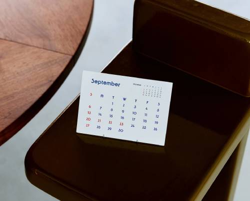 卓上カレンダーのデザイン