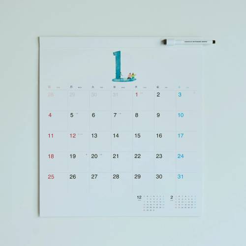 壁掛けカレンダーの表示タイプ