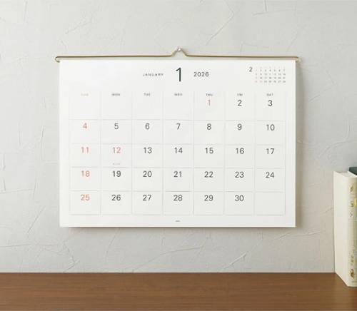 壁掛けカレンダーの書き込みスペース